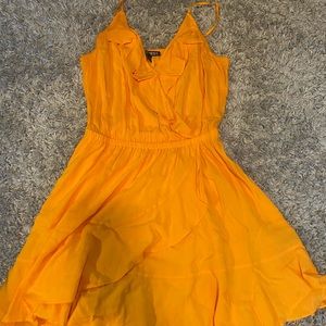 Women’s orange cross front dress